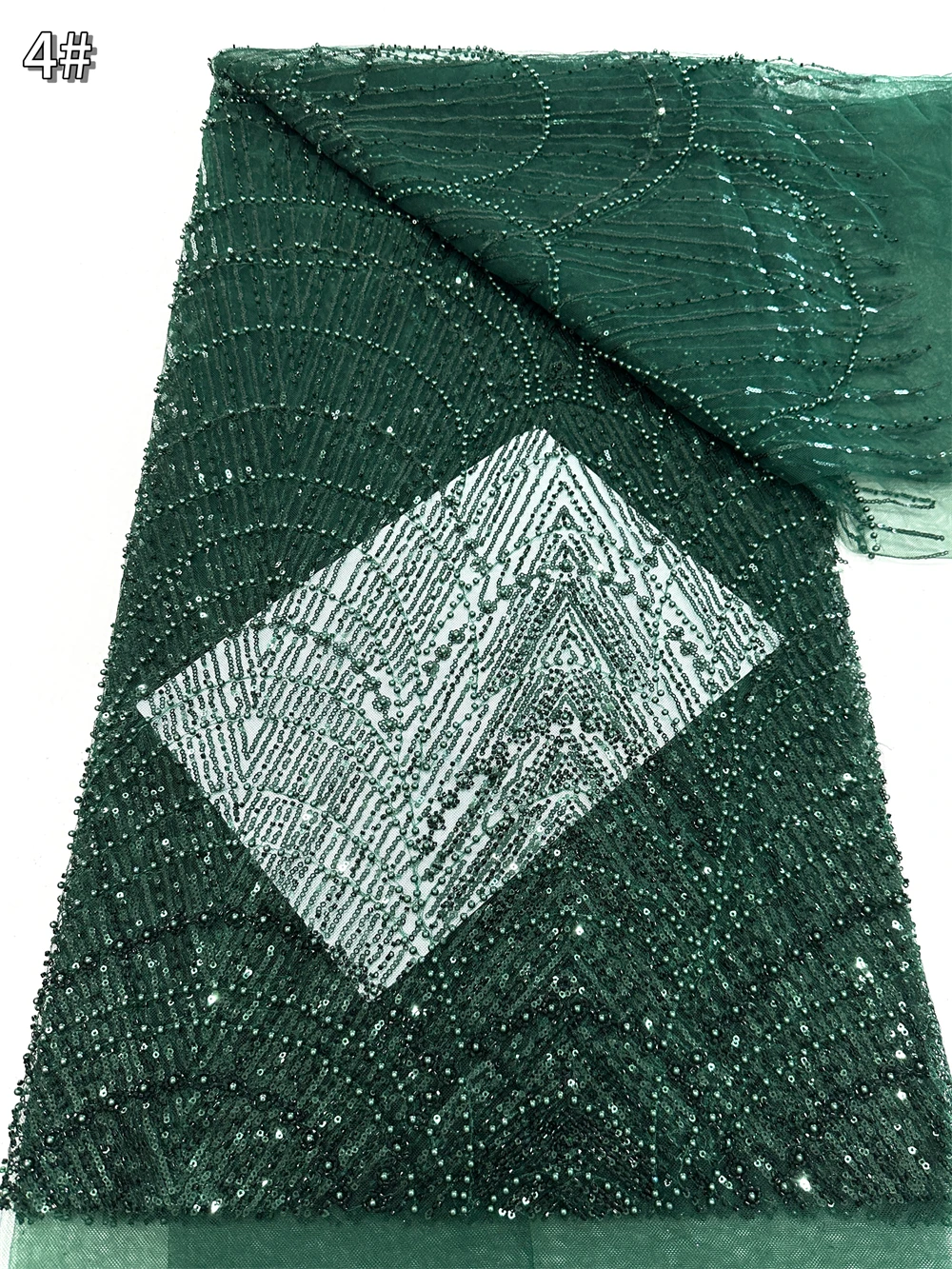 Tessuto di pizzo africano con paillettes in rilievo Tessuto di pizzo francese di tulle di alta qualità Tessuti di pizzo nigeriano ricamato 2025