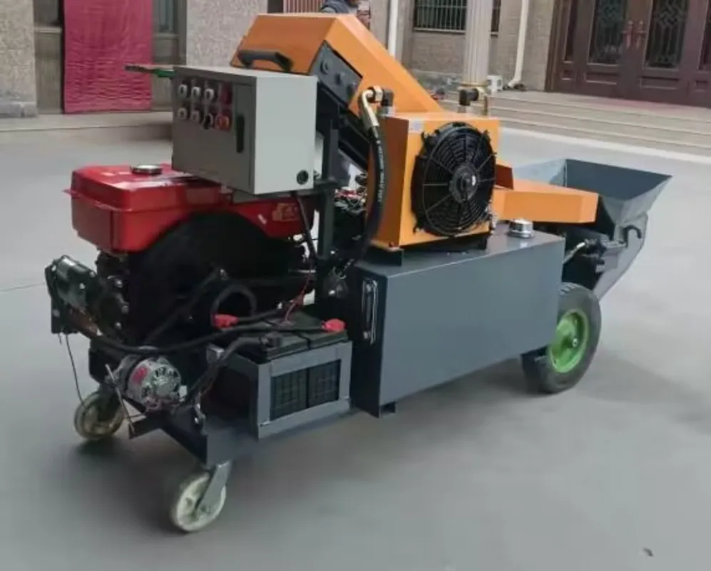 Hot Selling YG-10 Construction Equipment Mobile Electric Trailer Concrete Pump Concrete Mixer With Pump