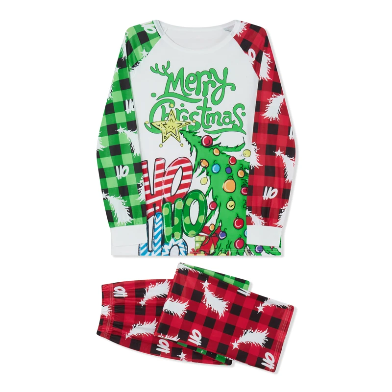 家族全員のクリスマスパジャマセット,長袖,トナカイプリント,スノーフレークパンツ付きTシャツ,パジャマ,冬のラウンジウェア