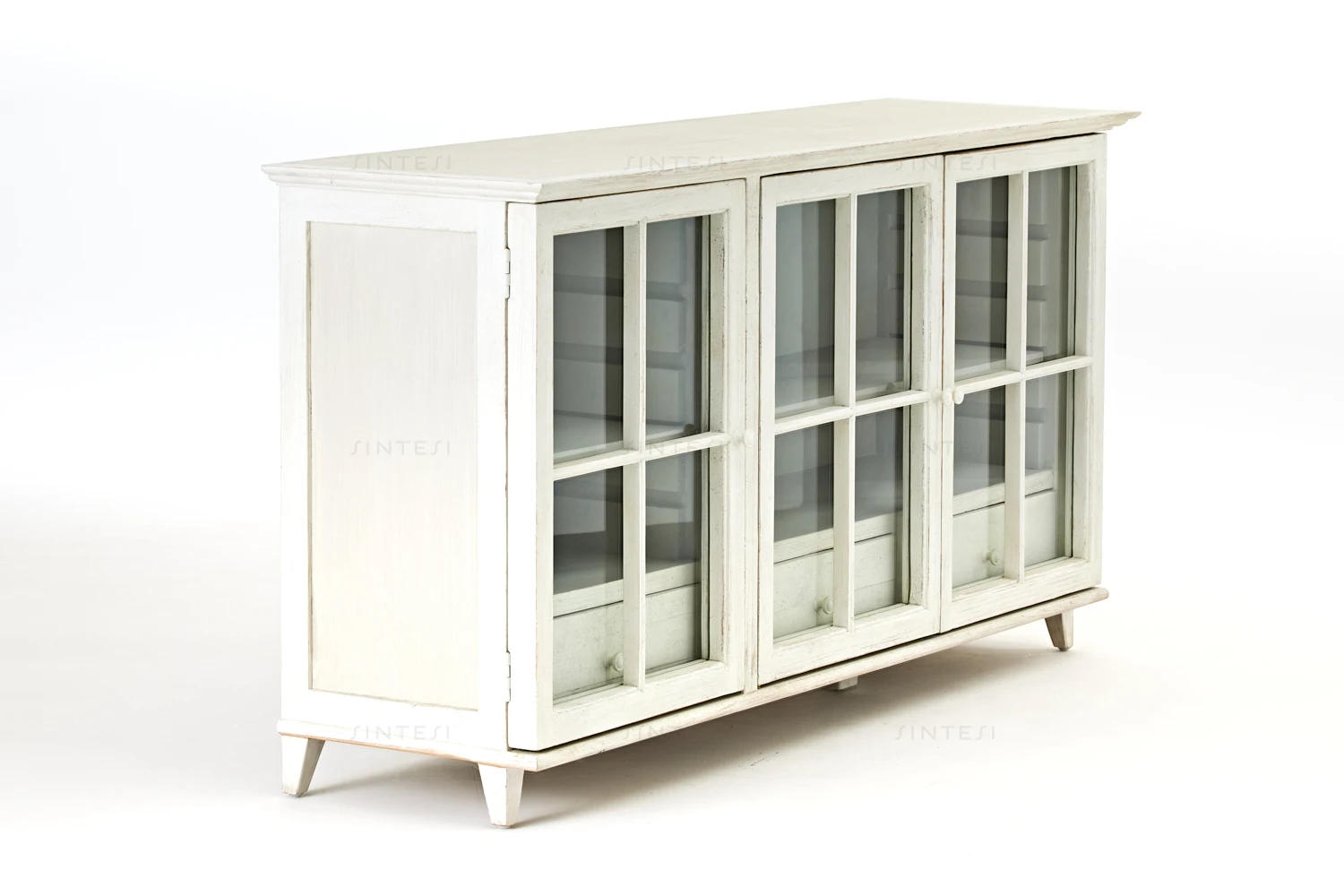 Retro Light-Coloured Minimalist Living Room Furniture Reclaimed Pine Sideboard Living Room Sideboard & Decorative Cabinet