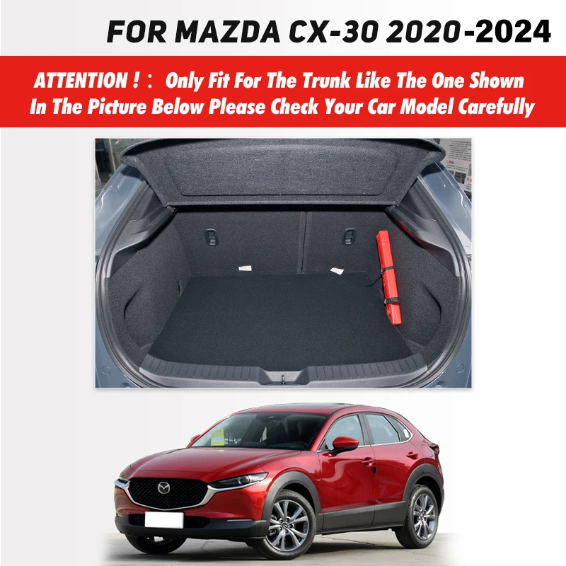 Auto Full Coverage Trunk Mat For Mazda CX-30 2020-2024 Anti-Dirty Car Boot Cover Pad Cargo Liner Interior Protector Accessories