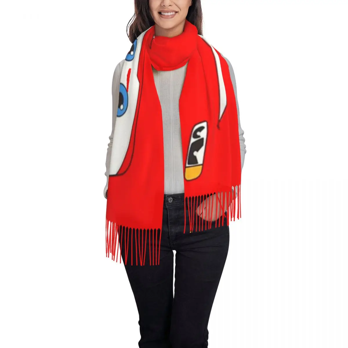 Customized Printed Happy Cars Lightning McQueen Scarf Women Men Winter Warm Scarves Cartoon Shawl Wrap