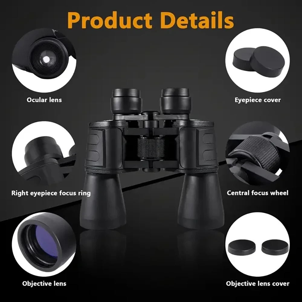 Imagem -04 - Waterproof Zoom Outdoor Binóculos Telescópio Observação de Aves Viagem Stargazing Caça Concerto Camping Caminhadas 10180x100