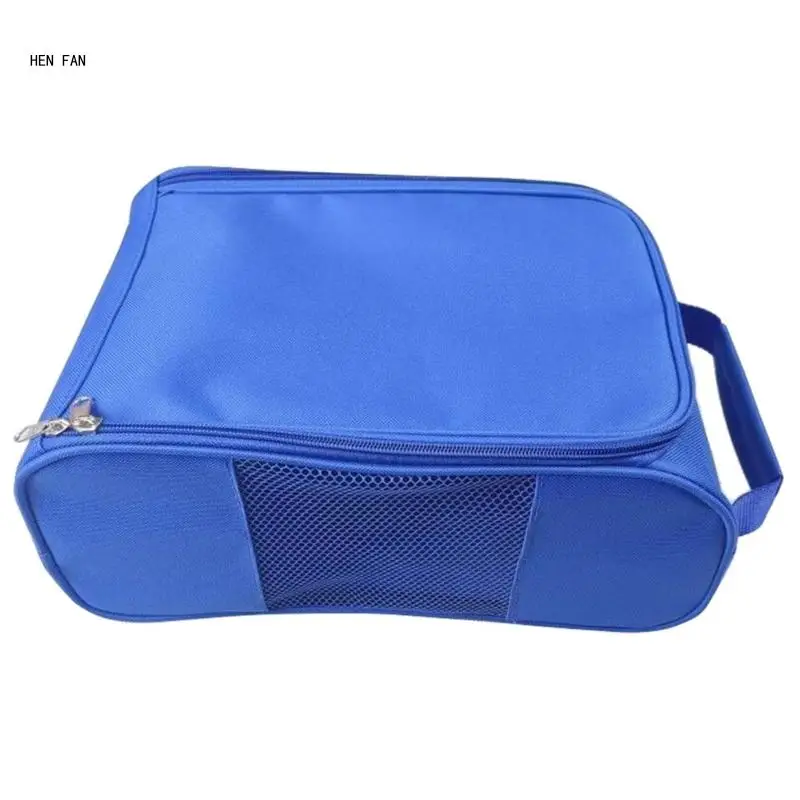 Portable Golf Shoe Bag Zippered Shoe Bag with Ventilation Sports Shoes Tote Bag Great Golf Gift for Men or Women M89D