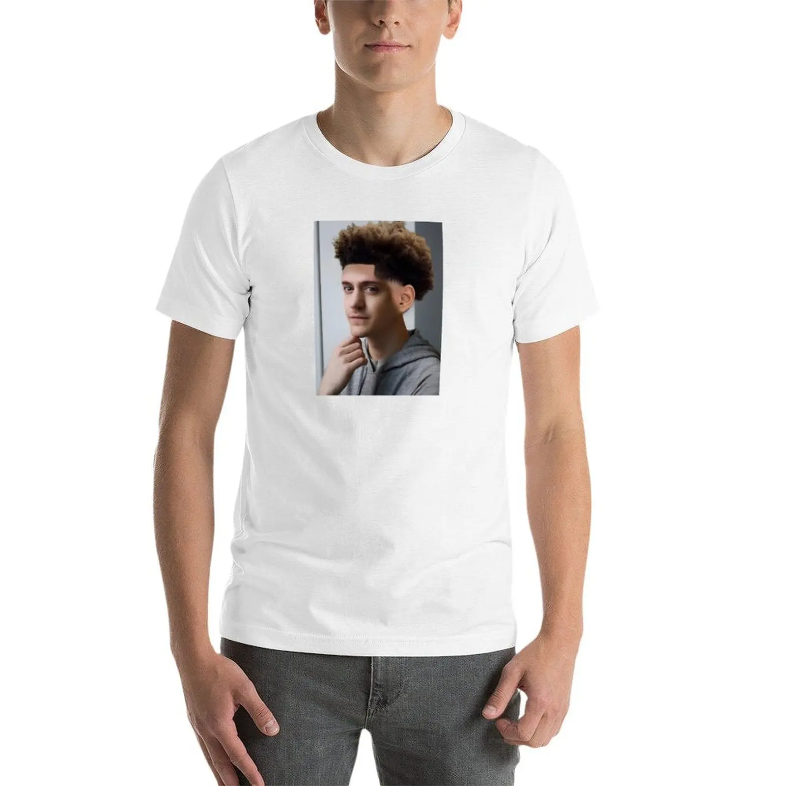 تي شيرت Ninja Low Taper Fade تي شيرت للرجال تي شيرت جرافيك تي شيرت رجالي قطن عالي الجودة أساسي تي شيرت تي شيرت #4