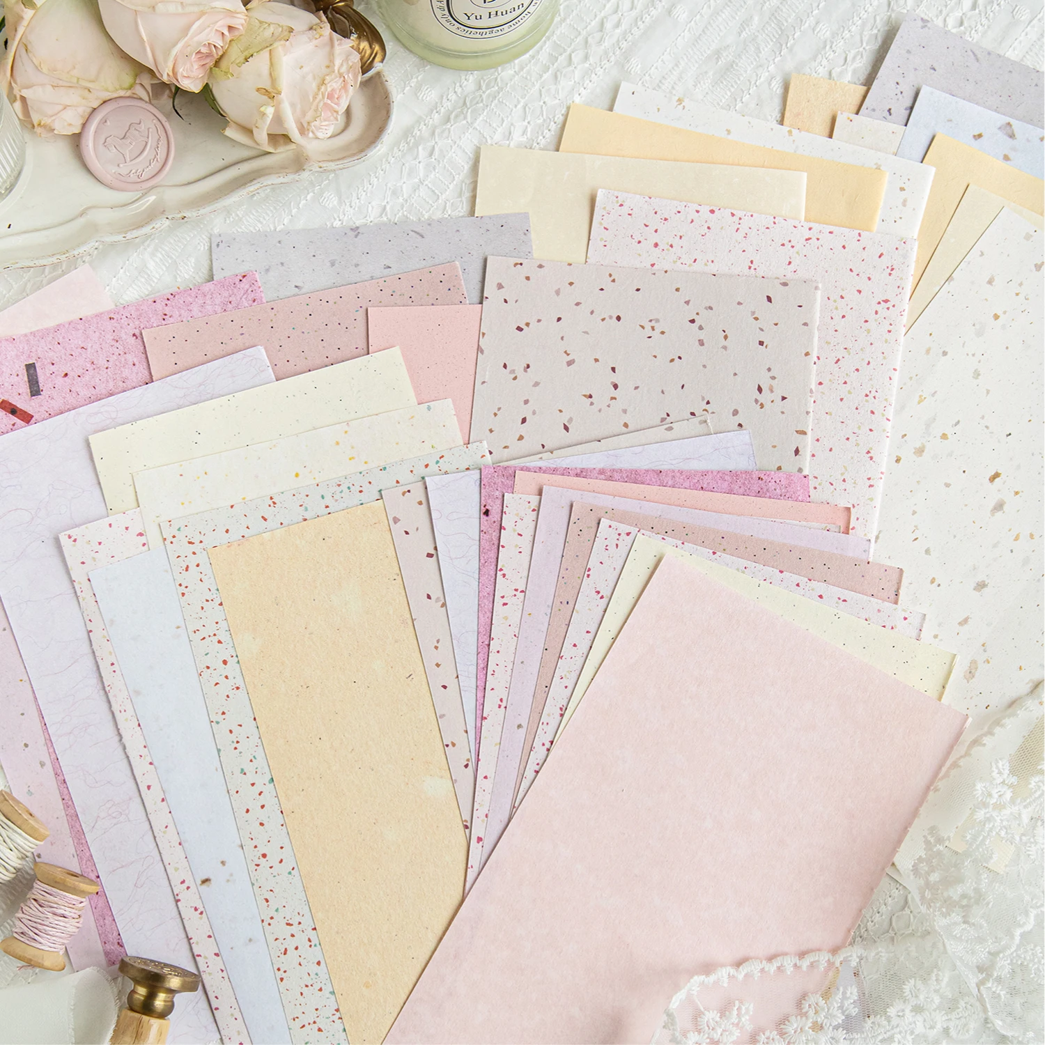 4 pacotes/lote papel colorido série de tinta retro papel mensagem bloco de notas