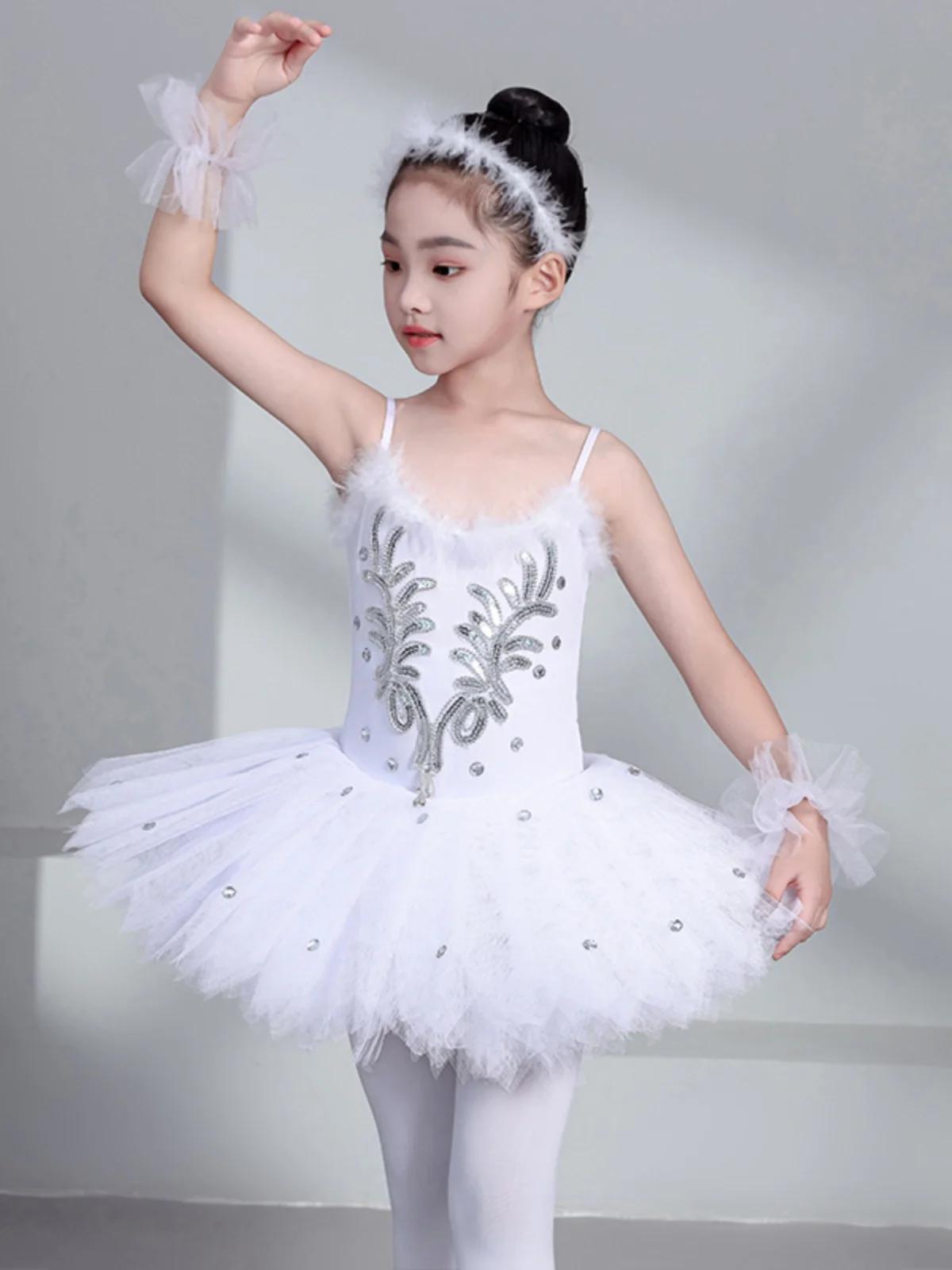 Jupes de Ballet blanches, Tutu de crêpes professionnel pour filles et enfants, Costume de danse du cygne, robe de soirée de ballerine pour femmes adultes