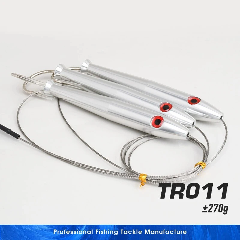 

1 Set 270g Electroplated Silver Trolling Lure Big Game Fishing Lure Squid Tuna Daisy Chain Saltwater Artificial Bait pesca