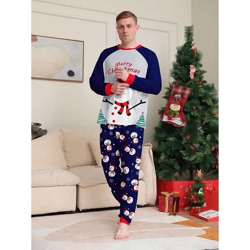 2027 Family Christmas Pajamas Adult Father Mother Kids Baby Top Pants Matching Outfit Set Xmas Look Pyjamas Homewear Dog Clothes