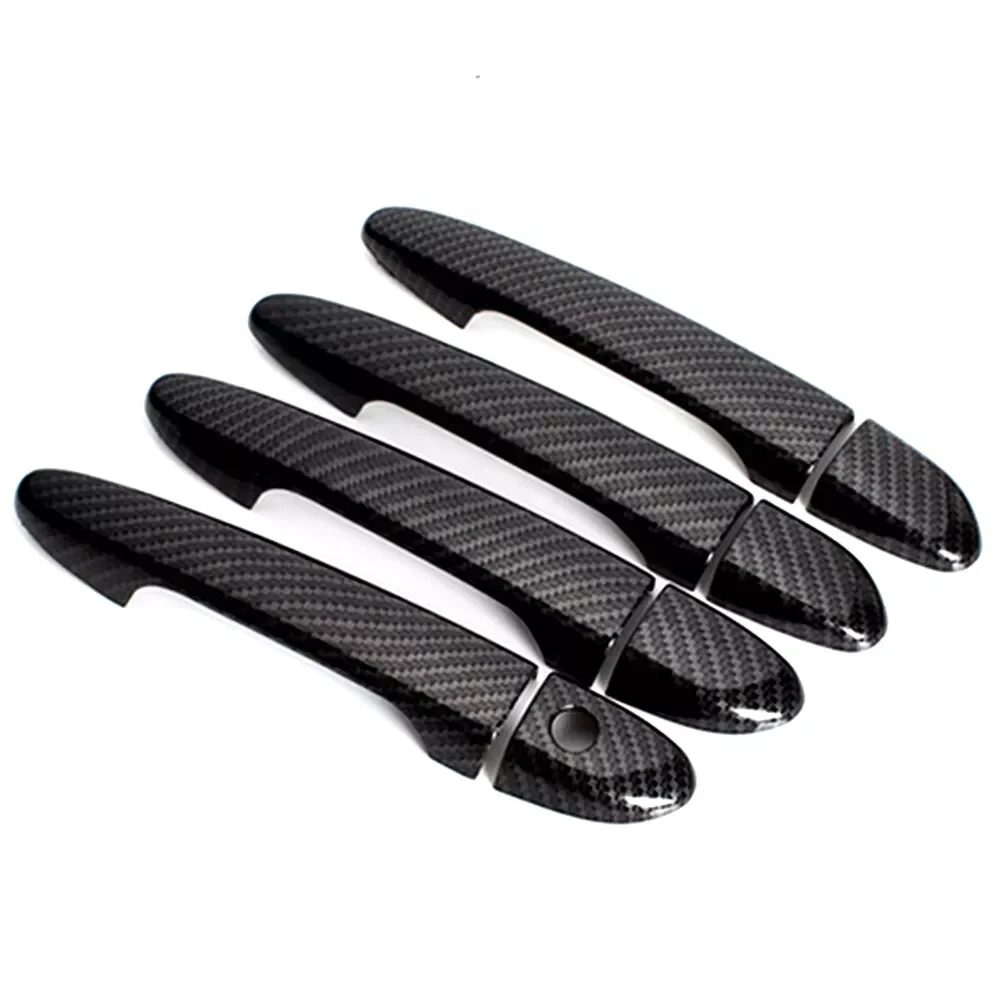 LHD For Mazda 2 3 6 CX3 CX5 2014 2015 2016 2017 2018 2019 Car Smart Keyless Door Handle Cover Trim Carbon Fiber Accessories