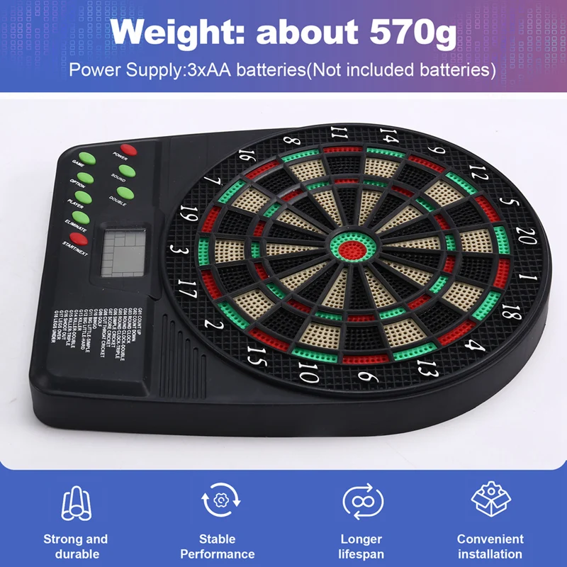 Electronic Dartboard Darts-Game Set Automatic Scoring Dart-Plate Board Sound Prompt Office Family Toys