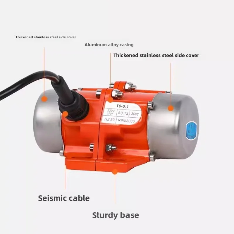 Adjustable Vibration Motor 220V/380V 30W-120W Industrial Small Copper Motor for Machinery Equipment view 6
