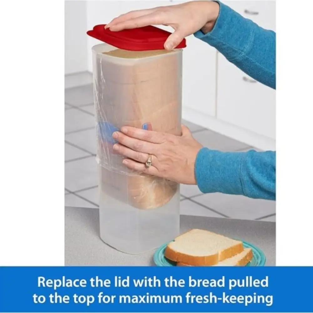 

Plastic Transparent Bread Dispenser Airtight Lid Leakproof Toast Storage Box Rectangular Loaf Storage Saver Food Fresh Keeping