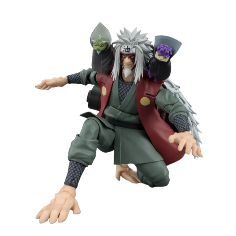 Figuras de acción de Bandai NARUTO SHF JIRAIYA, hoja oculta, maestro heroico Sage, modelo de figura de Anime, regalo para juguetes, pasatiempos para niños