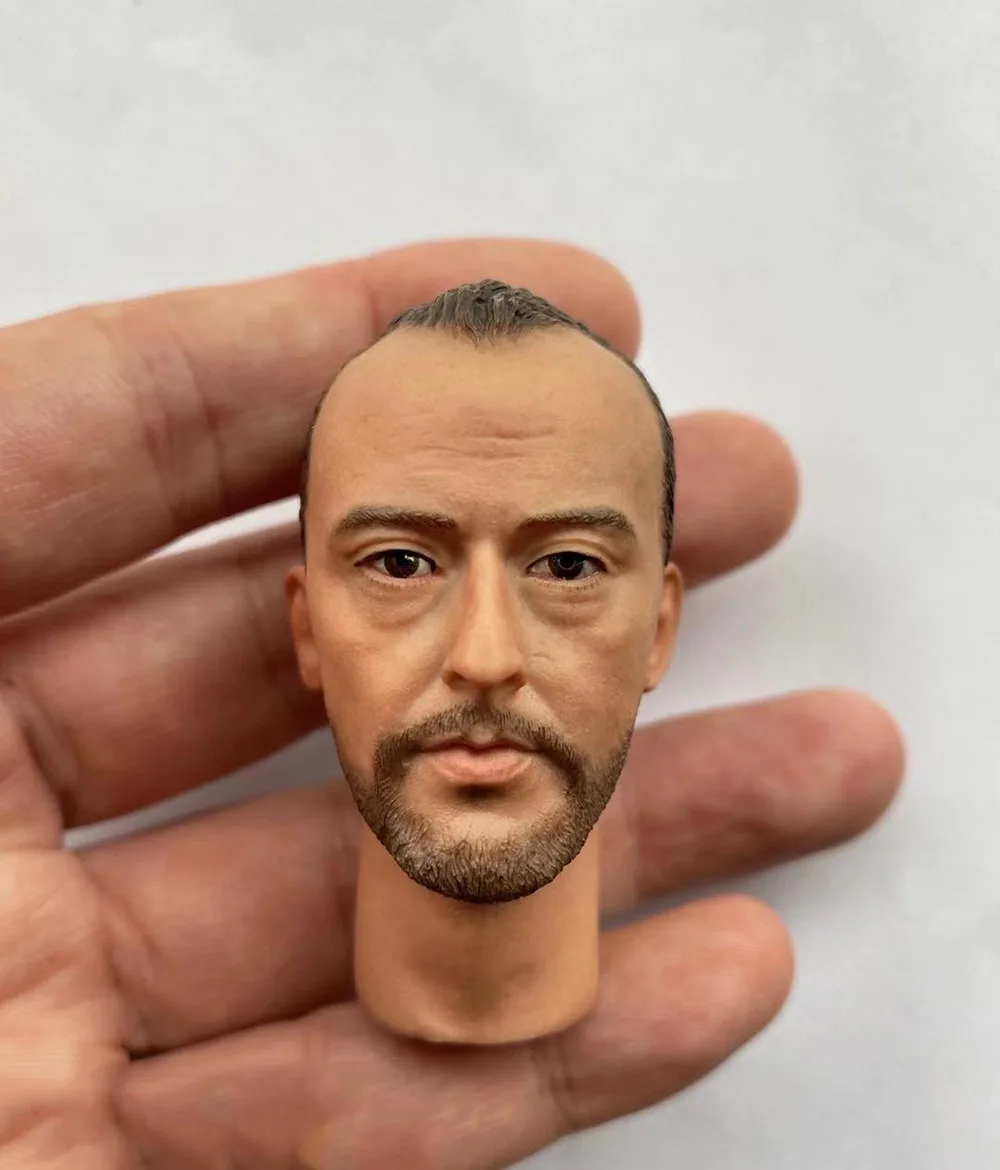 

Big Sale 1/6 This Killer is Not Too Cold Reno Male Head Sculpture Carving Model For 12inch Action Figures DIY