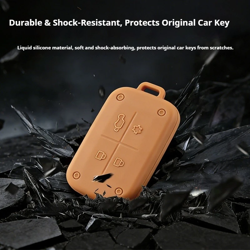 Autoschlüssel-Hülle für Chery ICAUR V27, speziell für die Originalfarbe, aus kratzfestem Silikon, schützt den Schlüssel vor Stößen und Schäden. – Detail 5