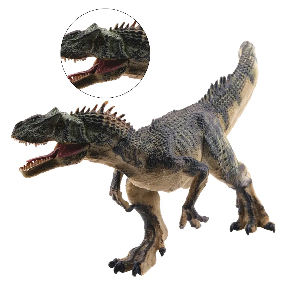 

1 шт. пластиковая фигурка динозавра Аллозавра, имитация, креативное украшение для дома и офиса, реалистичная фигурка животного для рабочего стола