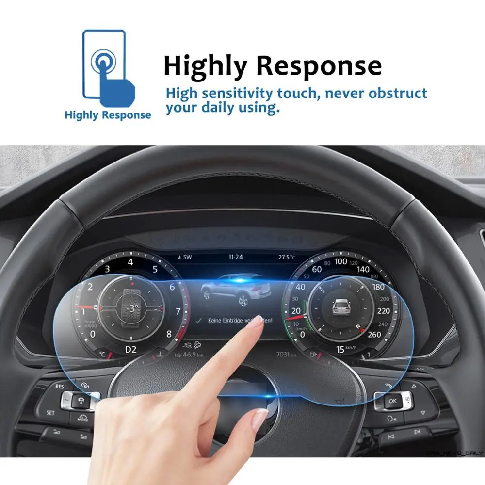 12.3 Inch for 2018 Instrument Panel Tempered Glass Screen Protector Dash Panel Screen Anti Scratch film