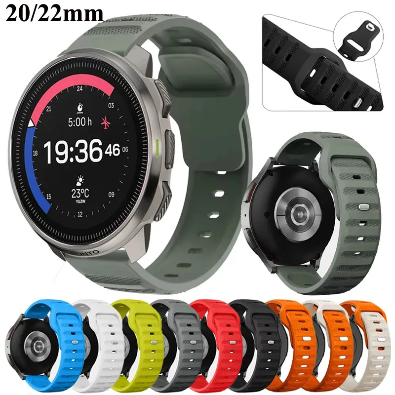 20 mm 22 mm Silikonarmband für SUUNTO RACE/RACE S Atmungsaktives weiches Armband Correa für SUUNTO RACE 5 9 PEAK PRO/VERTIKAL/OCEAN Band