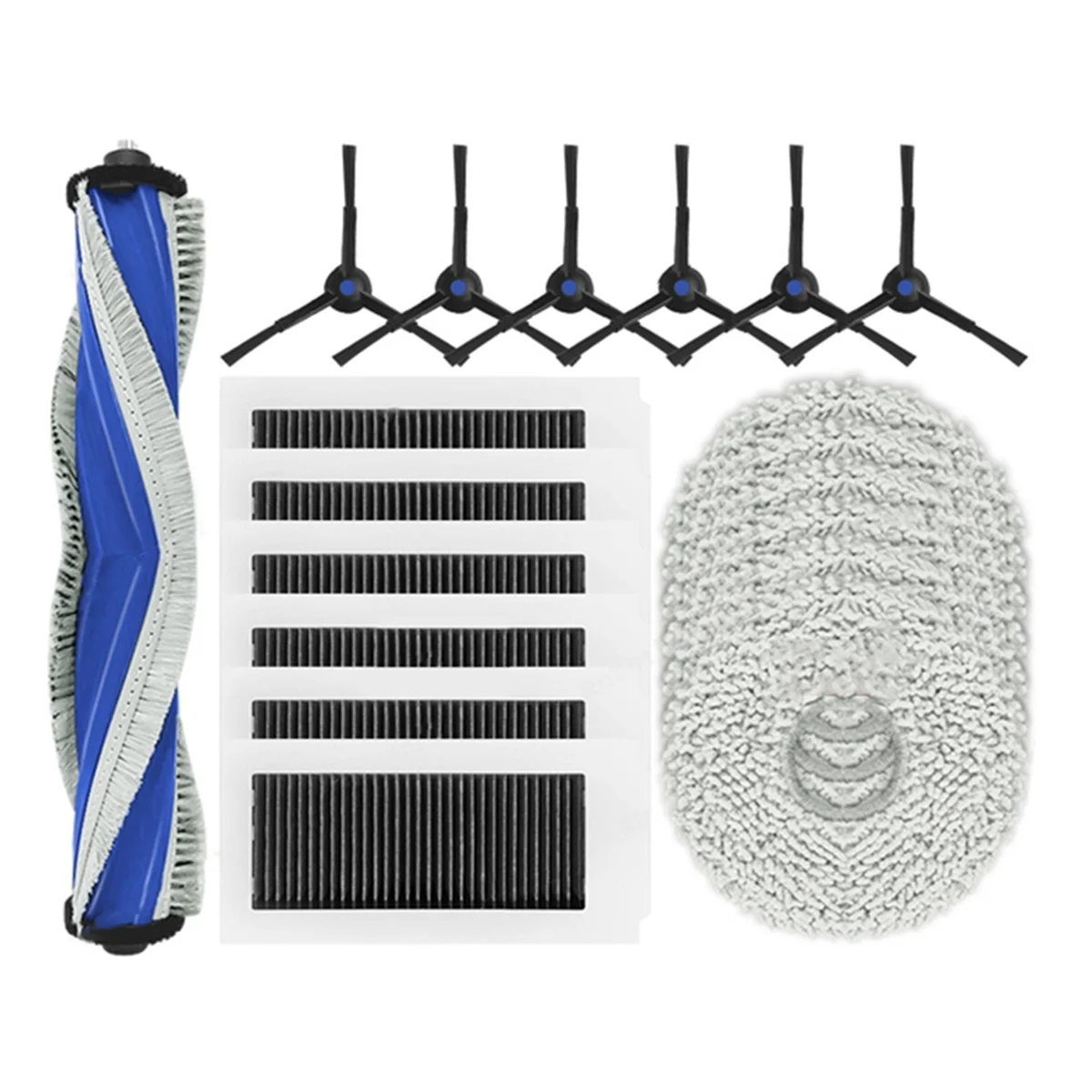 X5 PRO / X5 OMNI 진공 청소기 걸레 천 Hepa 필터 메인 사이드 브러시 교체 예비 부품 용 FZFZ 19PCS