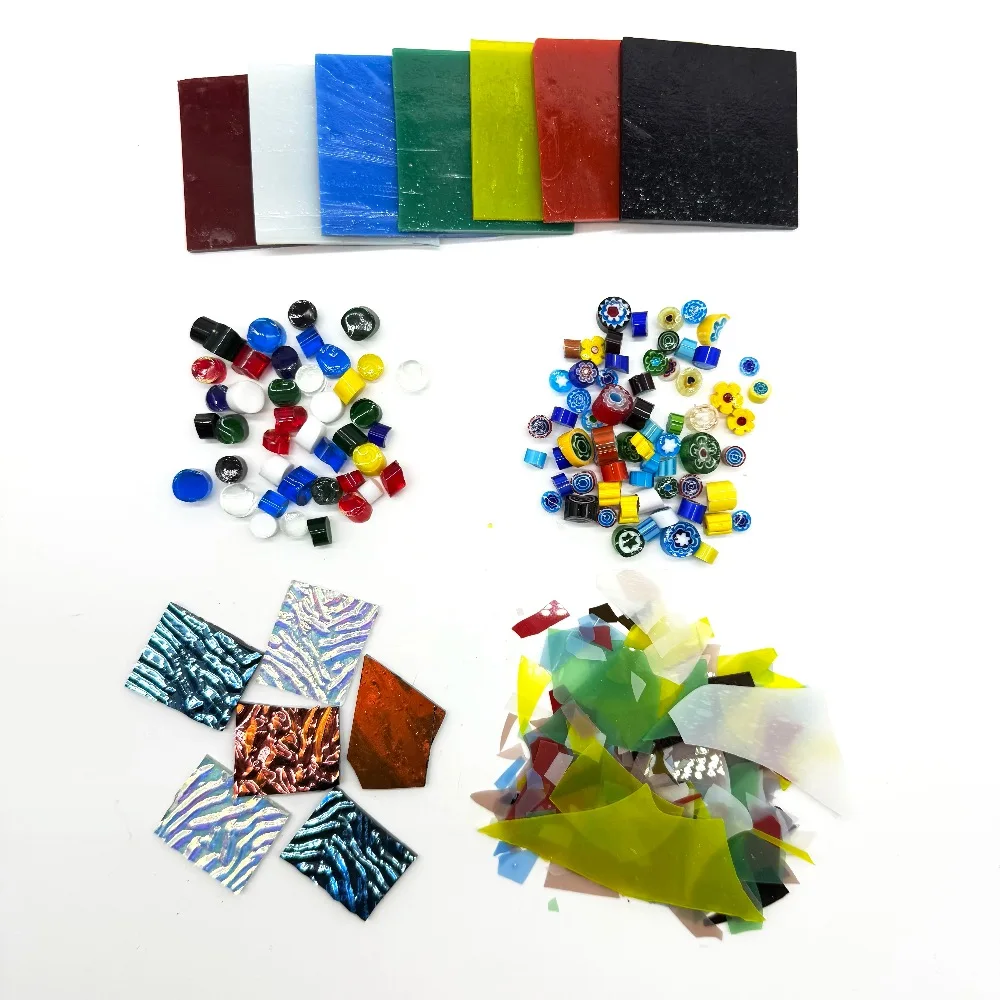 

Coe90 Fusing Dichroic Millefiori Confetti Opal Glass Materials for Microwave Kiln / Glass Jewerly DIY