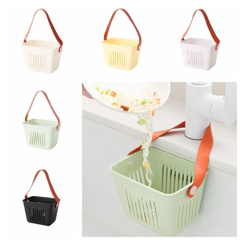 

Creative Sink Hanging Strainer Basket Detachable Multifunctional Fruit Clean Filter Rack Easy To Clean Quickly Drain
