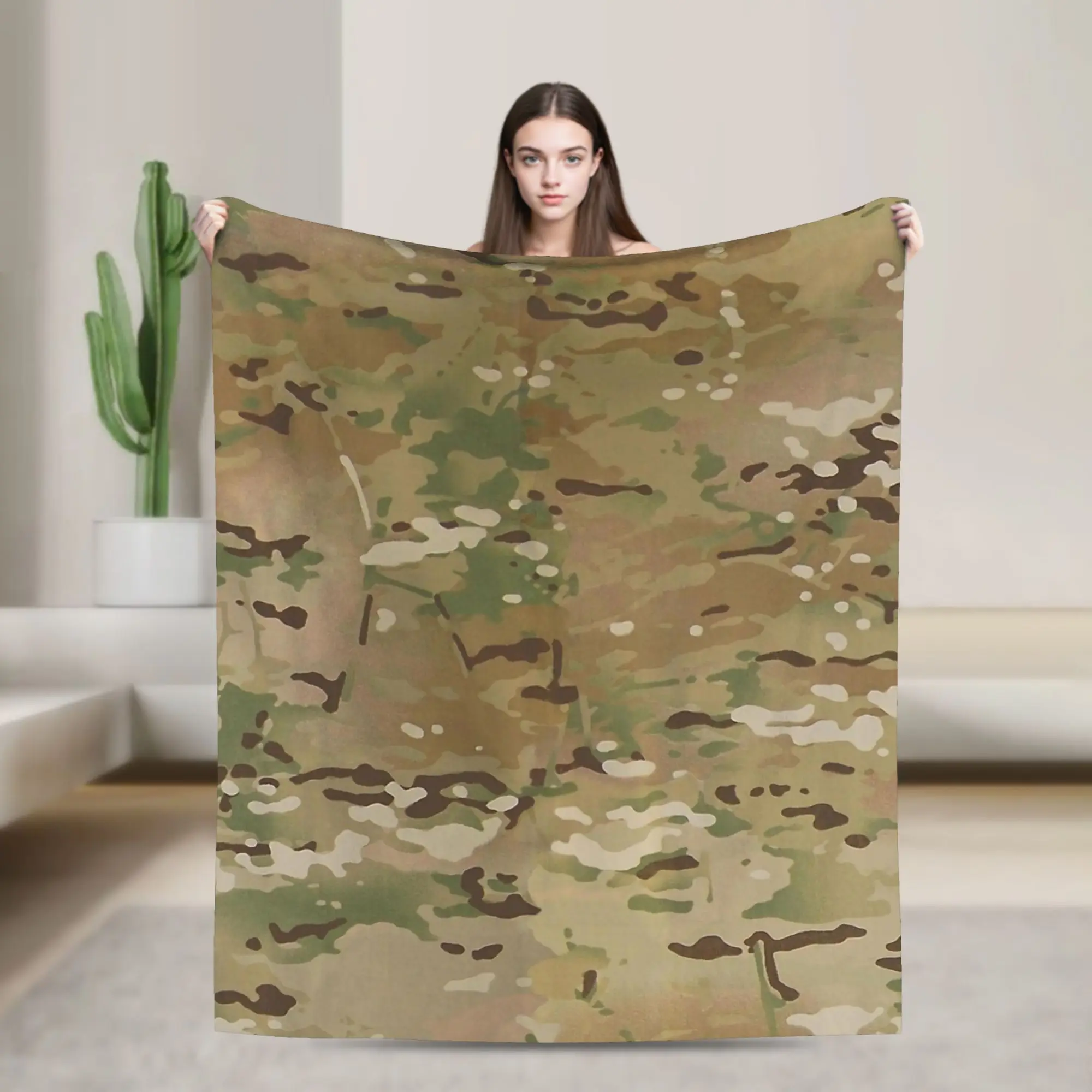 Super Soft Blanket Travel MultiCam Camo Camouflage Throw Blanket  Flannel Bedspread For Living Room Graphic Sofa Bed Cover