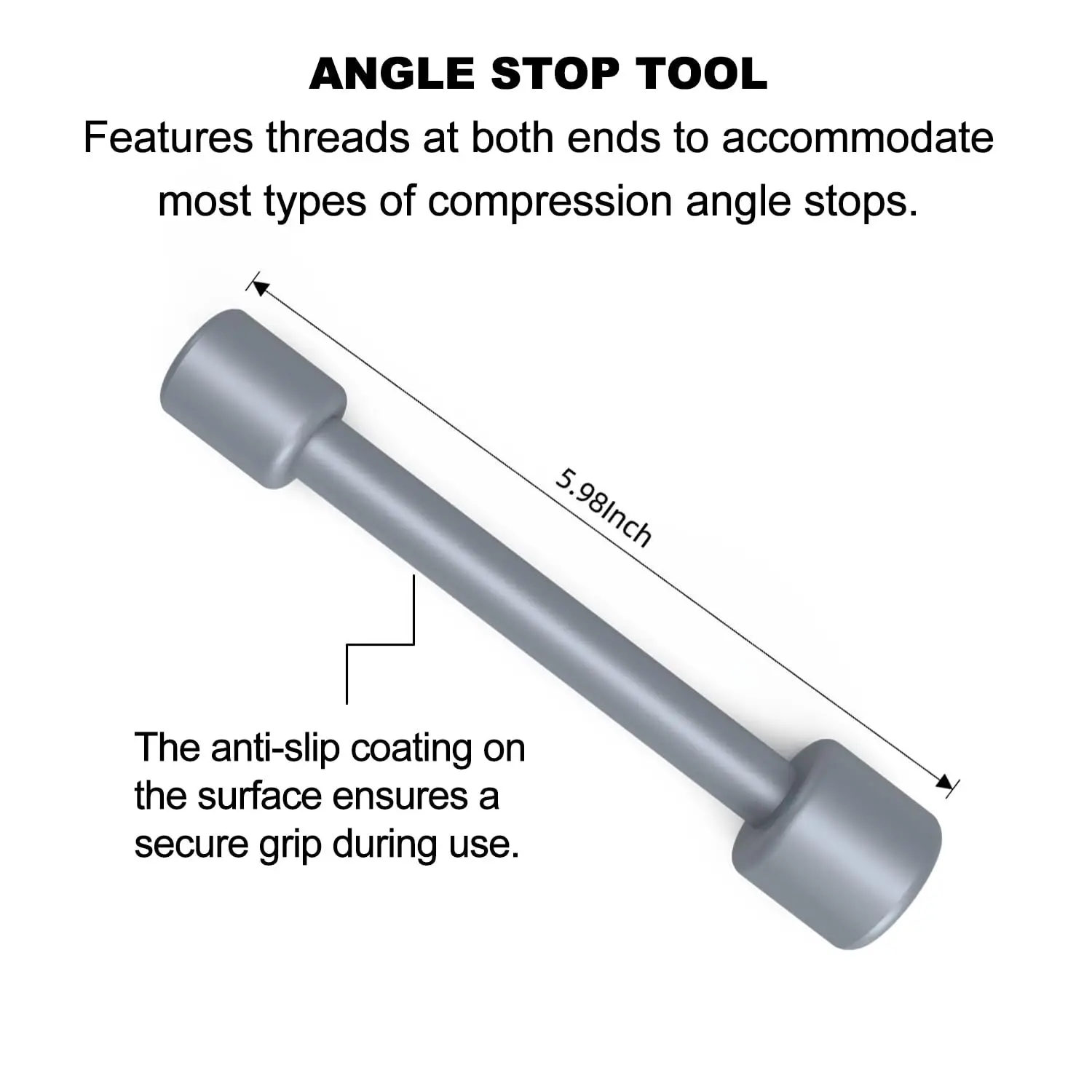 Angle Stop Tool Plumbing Wrench Tool, Double Tightening Socket Wrench For Installing A New Compression Angle Stop And Removing