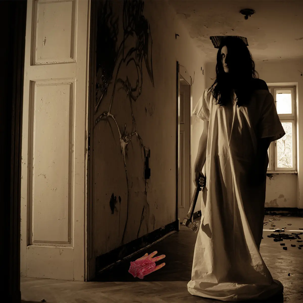 

1 шт. Декоративный реквизит для Хэллоуина: имитация отрубленного пальца в стиле хоррор, многоразовый, для жутких вечеринок и декораций дома с привидениями