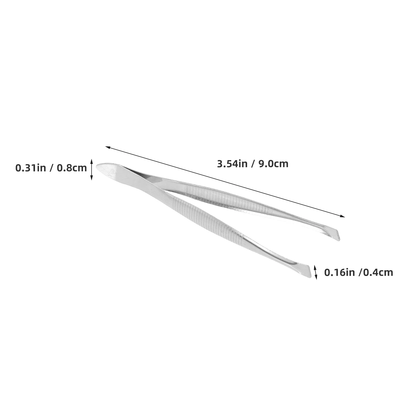 2개입 눈썹 족집게 스테인리스 스틸 비스듬한 엣지 클립 내성모 제거용 얼굴 관리 도구 휴대용 메이크업