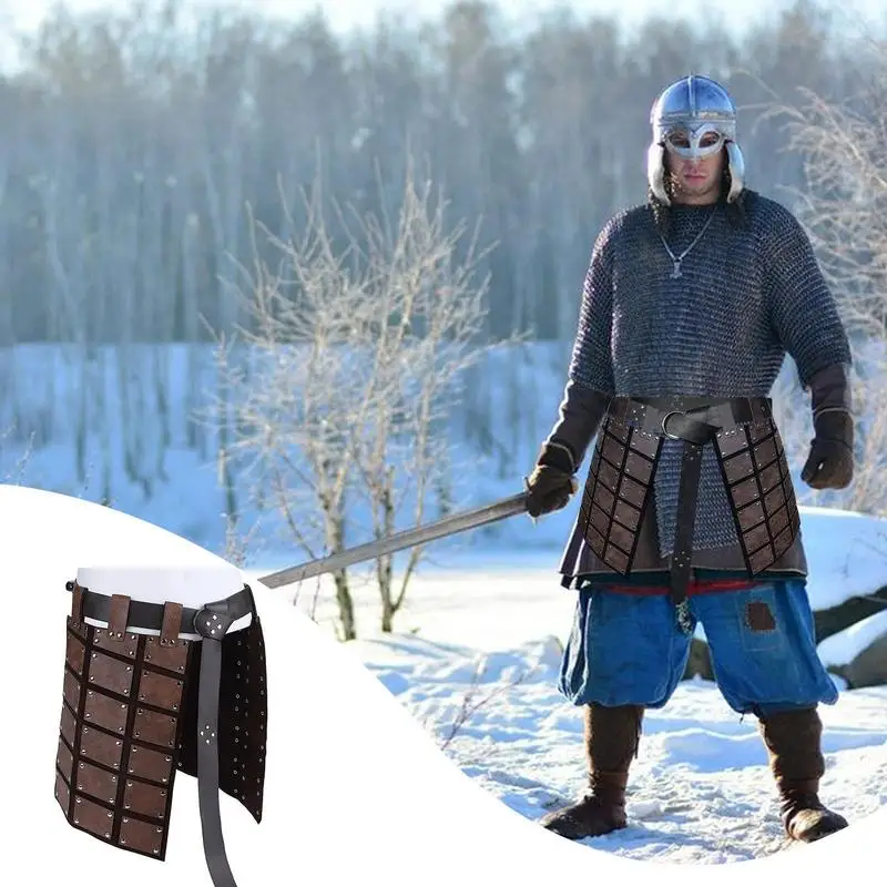 男性用のイミテーションレザーのナイトコスチューム,ヴィンテージのリアルな太もものスカート,パーティーやショー用のプロテクター,コスプレ