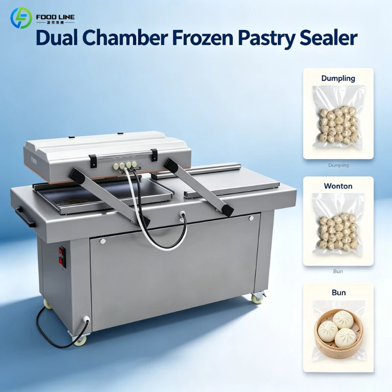 Double Chamber Vacuum Sealer Preservation Unit with Custom Size for Ginseng Angelica Goji Berry Chrysanthemum Herb Slice
