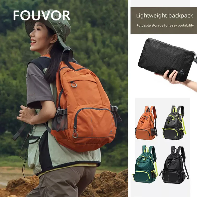 Fouvor Color-Block Nylon Backpack Lightweight Waterproof Sports Travel School Bag 2026 Trend Fashion Youth Teenager Bags 3037-04