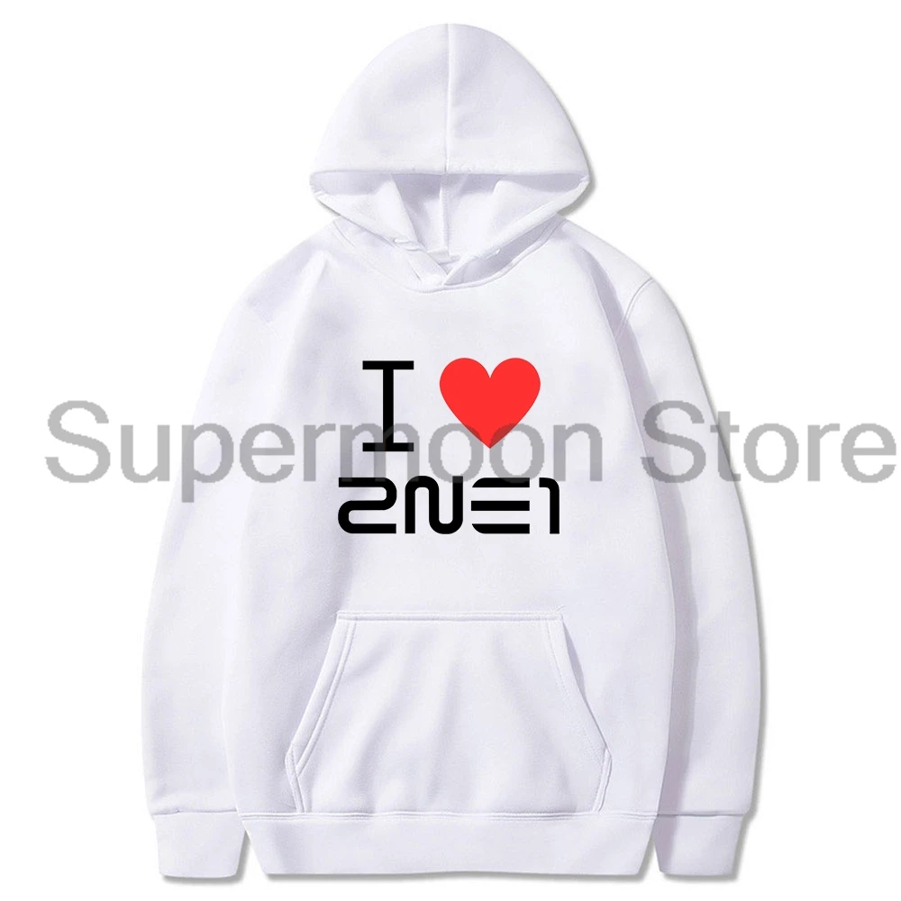 I Love 2NE1 Merch Welcome Back 2024 Hoodie Unisex Long Sleeve Streetwear Men Women Hooded Sweatshirts Kpop Clothes