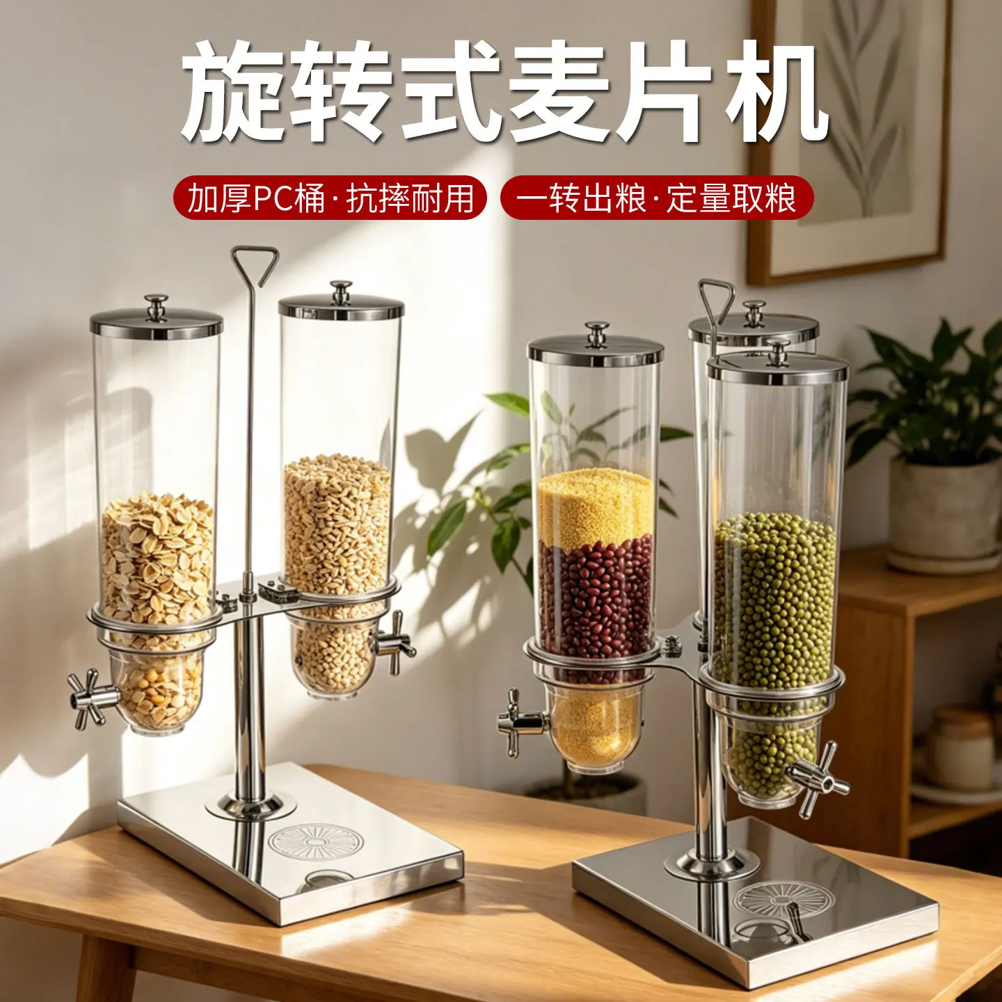 Juice Ding Hotel Rotary Beverage Oatmeal Machine Buffet Grain Dispenser Commercial Juice Oatmeal Machine