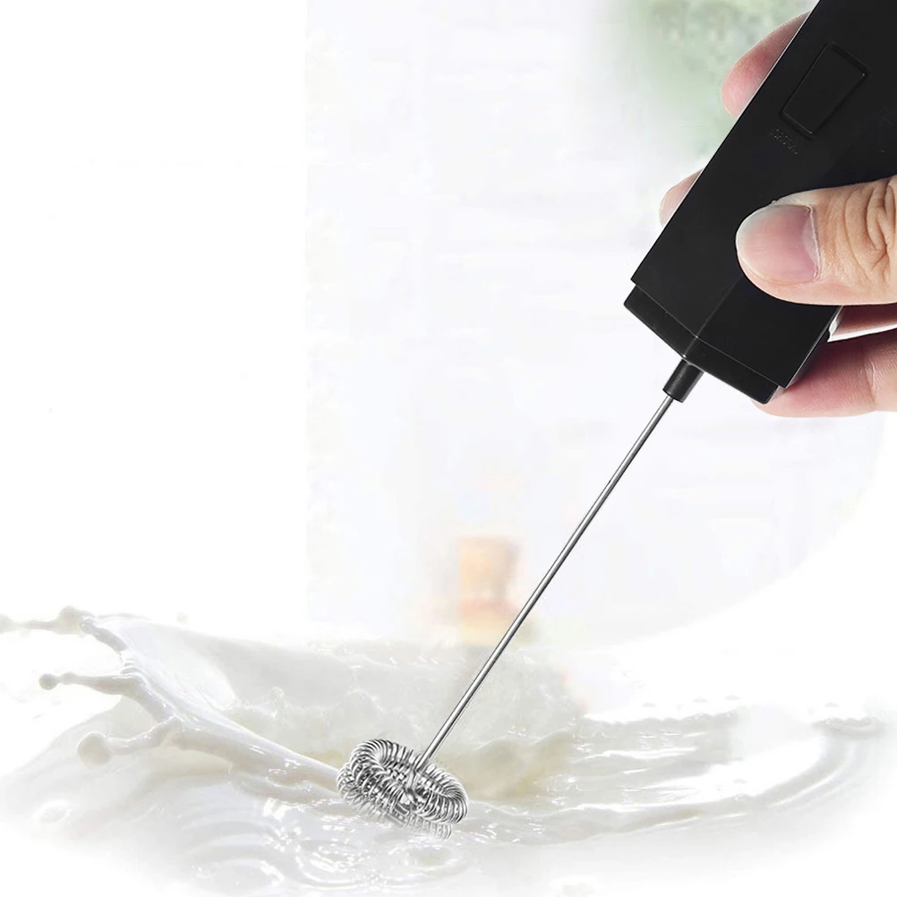 

Electric Milk Frother Handheld Mixer Cream Egg Whisk Coffee Machine Kitchen Supplies Plastic Stainless Steel Long Use