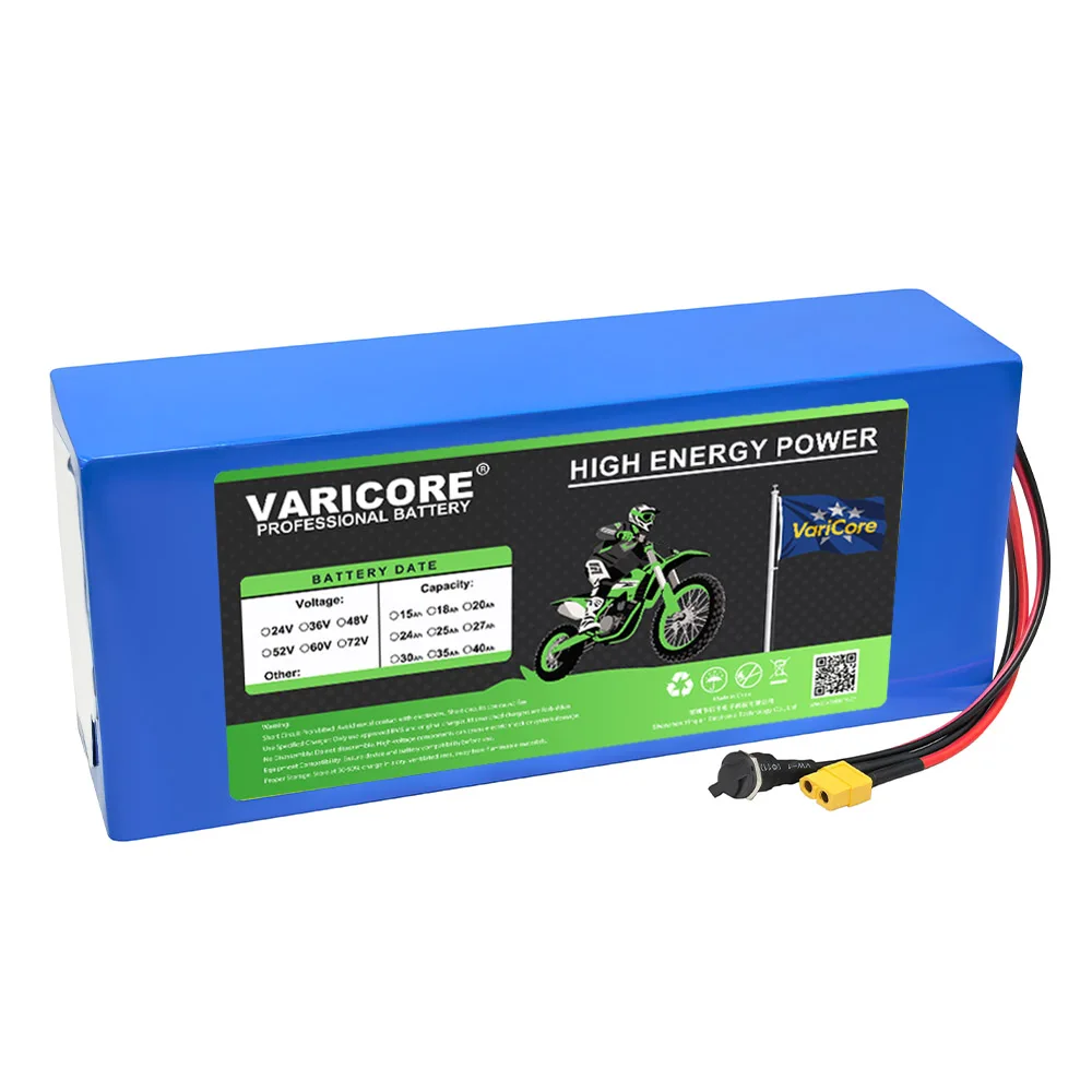 VariCore 48V 25Ah 13s5p 21700 E-Bike Lithium Rechargeable Battery pack Built-in BMS for 54.6v Tricycles Electric vehicles
