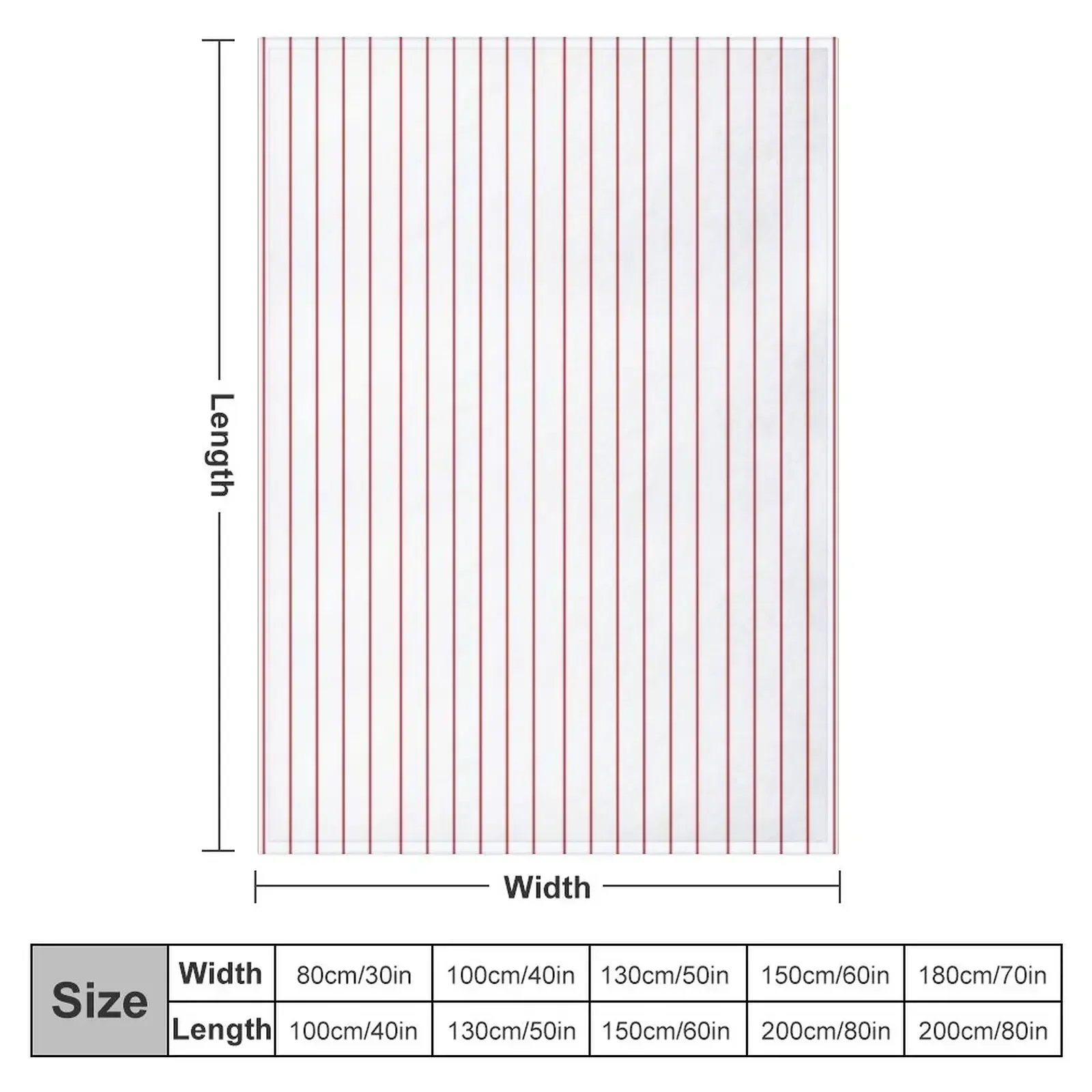 Thin Red Pinstripe Pattern, Red Vertical Stripes Throw Blanket Plaid on the sofa Luxury Designer Personalized Gift Blankets