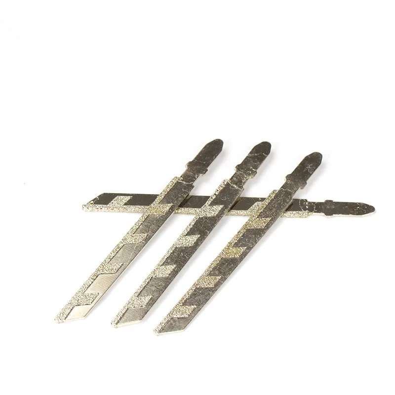 HAMPTON Jig Saw Blade 76mm T-Shank Reciprocating Saw Blade Grit 50 Diamond Coated Jigsaw Blade for Granite Tile Ceramic Cutting