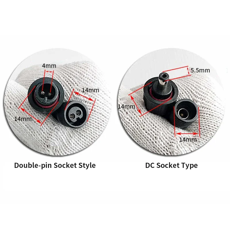 Outdoor DC Solar Light Extension Wire Waterproof IP67  2Pin Light Connection Cable Male to Female Line 1 to 2 Wire Splitter