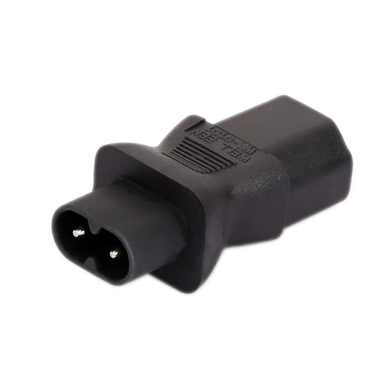 TLDPLUG IEC 320 C13 to C8 adapter, IEC female to 2pin male adapter ,10A 125V 2.5A 250V,C13 female C8 Figure 8 type 2 pin male