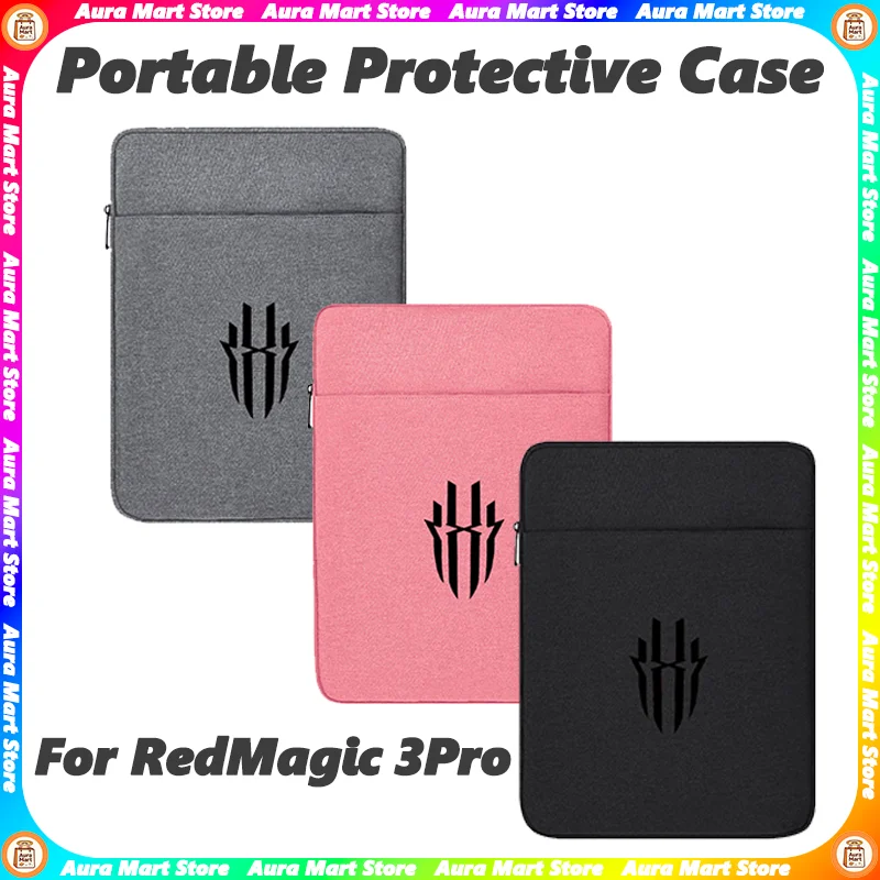 

For RedMagic Gaming Tablet 3 Pro 9.06" Fleece Interior Protective Bag Portable Shockproof Cover Case for Digital Accessories