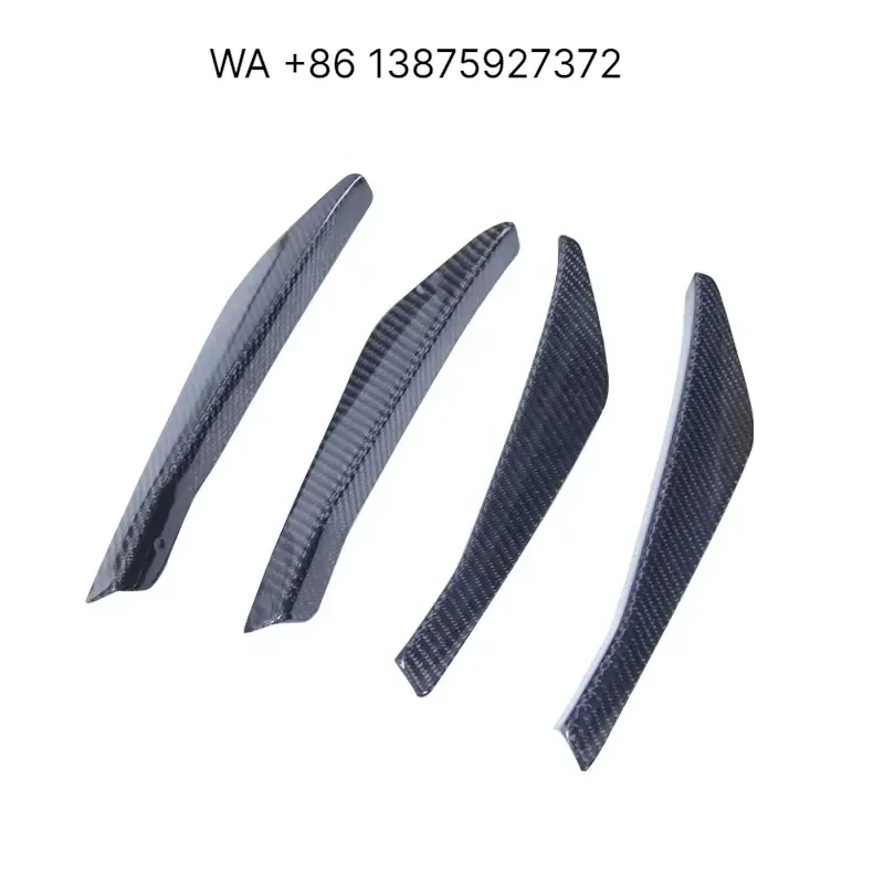 Wmwmnu for VRS High Quality Carbon Fiber Front Bumper Canards with Clips for R35 2017-2019