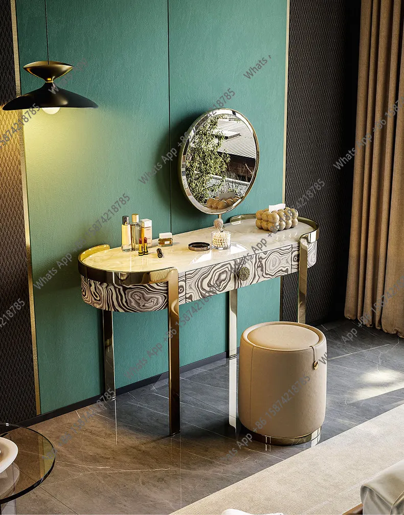 

Mn Light Luxury High-end Dressing Table Bedroom Modern Simple Designer Solid Wood Dressing Table
