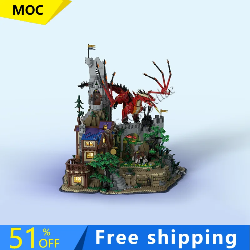 

3681 PCS Hot Seller Huge Dragon and Dungeon Building Bricks Model Educational Assembly Blocks Toy Girls And Boys Festival Gifts