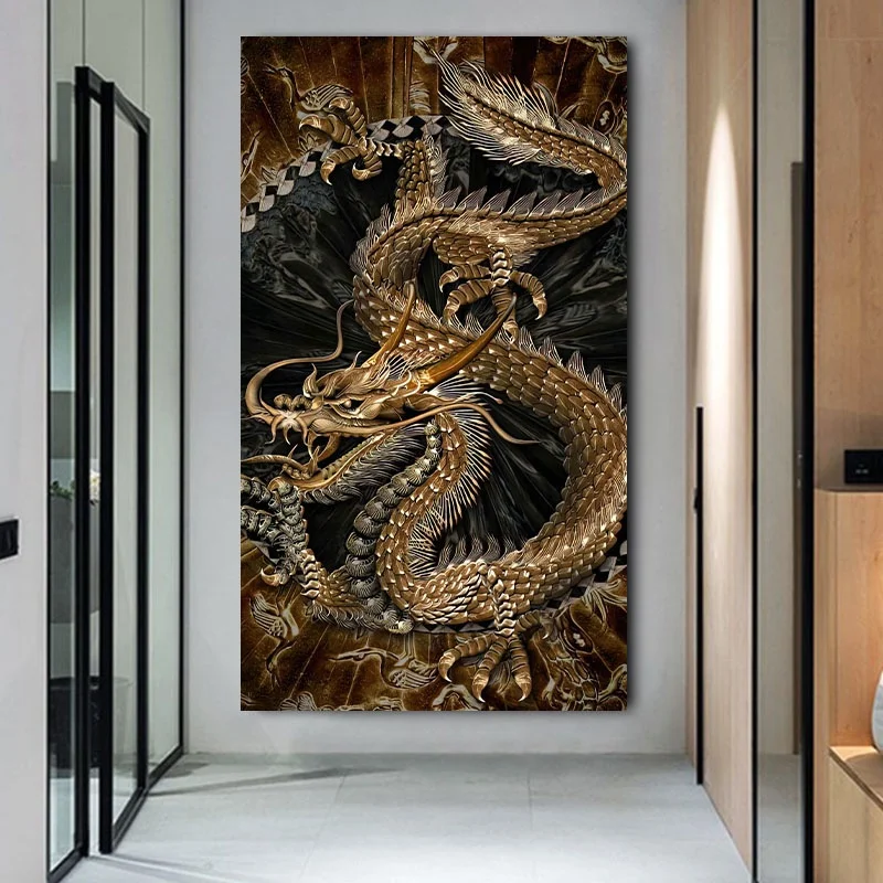 DIY 5D full Diamond Embroidery,Round Diamond Divine Dragon Living room decoration Bead rhinestone Diamond painting