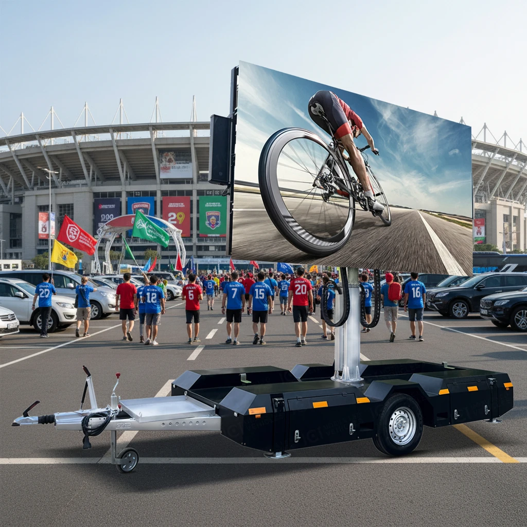 EF16 P4 Mobile LED Trailer | Outdoor Waterproof LED Screen Truck for Advertising, Events & Live Broadcast