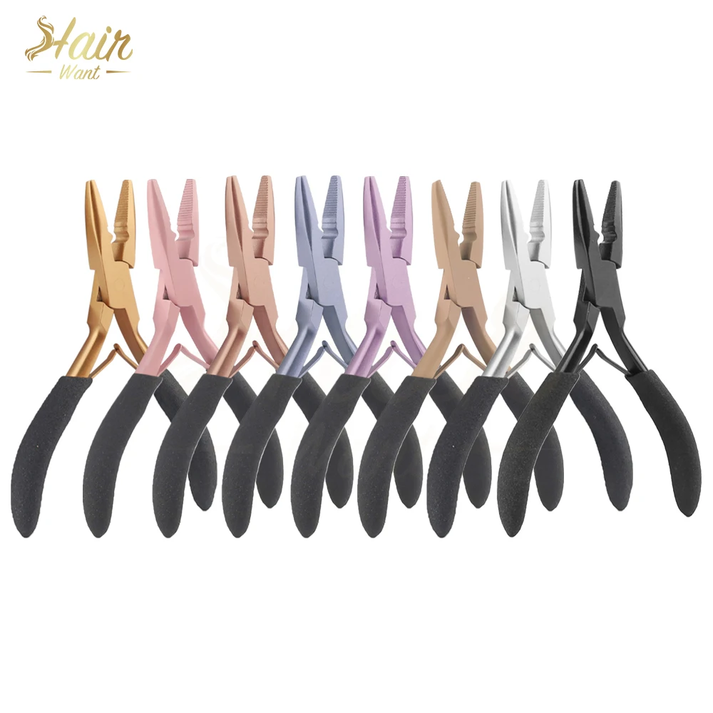 

Hair Want Hair Extension Pliers with Anti-Slip Handle Micro Link Beads Closer for Sewing Weft Extensions Feather Extensions