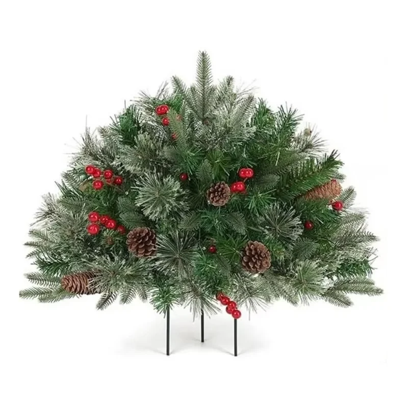 

Holiday Decoration Christmas Urn Filler Outdoor Light Up Planter Filler With Tripod Stake For Family Gatherings Garden