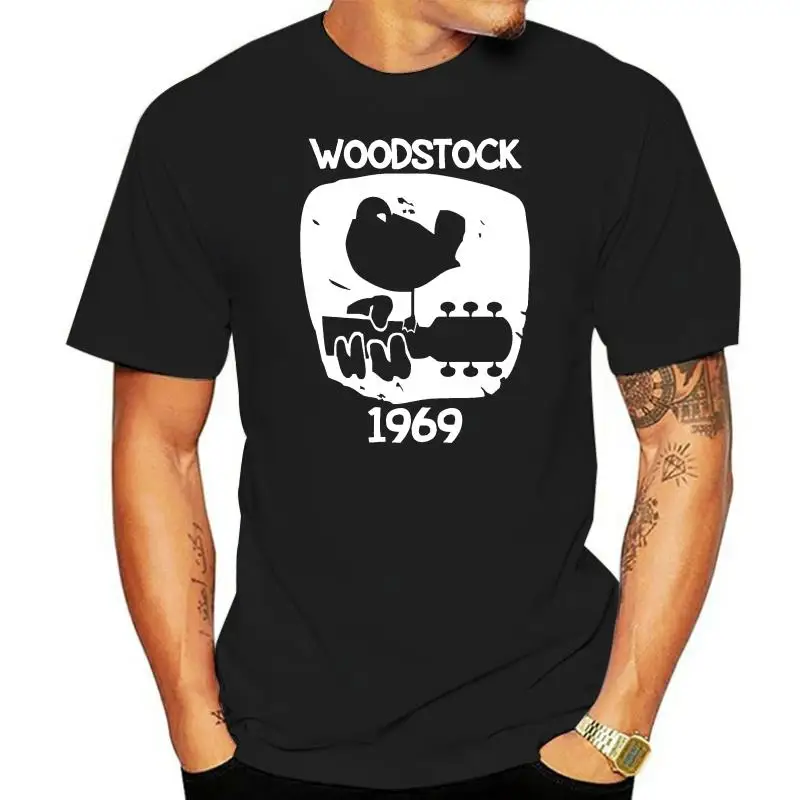 WOODSTOCK 1969 VINTAGE MENS PRINTED CLASSIC MUSIC FESTIVAL T-SHIRT Top Christmas Gifts Tee Shirt